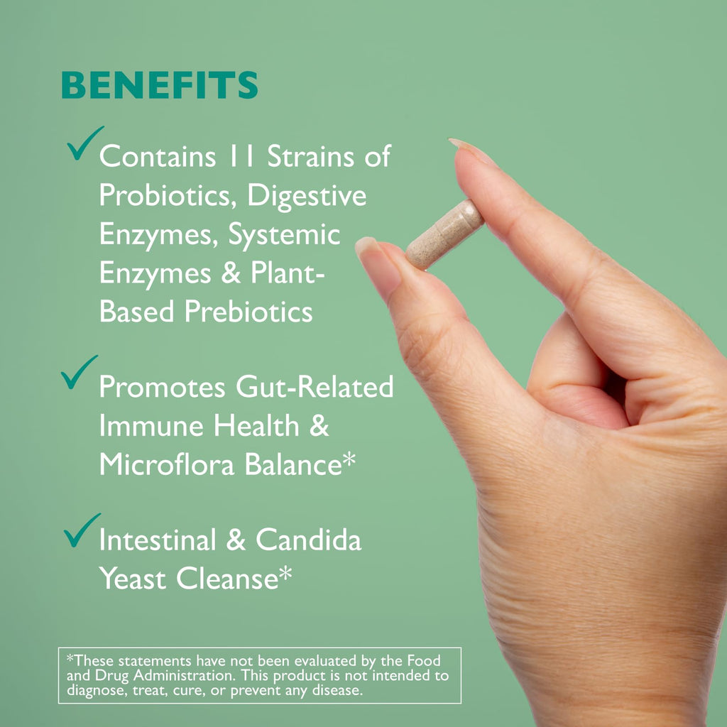 Floracor-GI Probiotics & Enzymes for Digestive Health – 180 Vegetarian Capsules