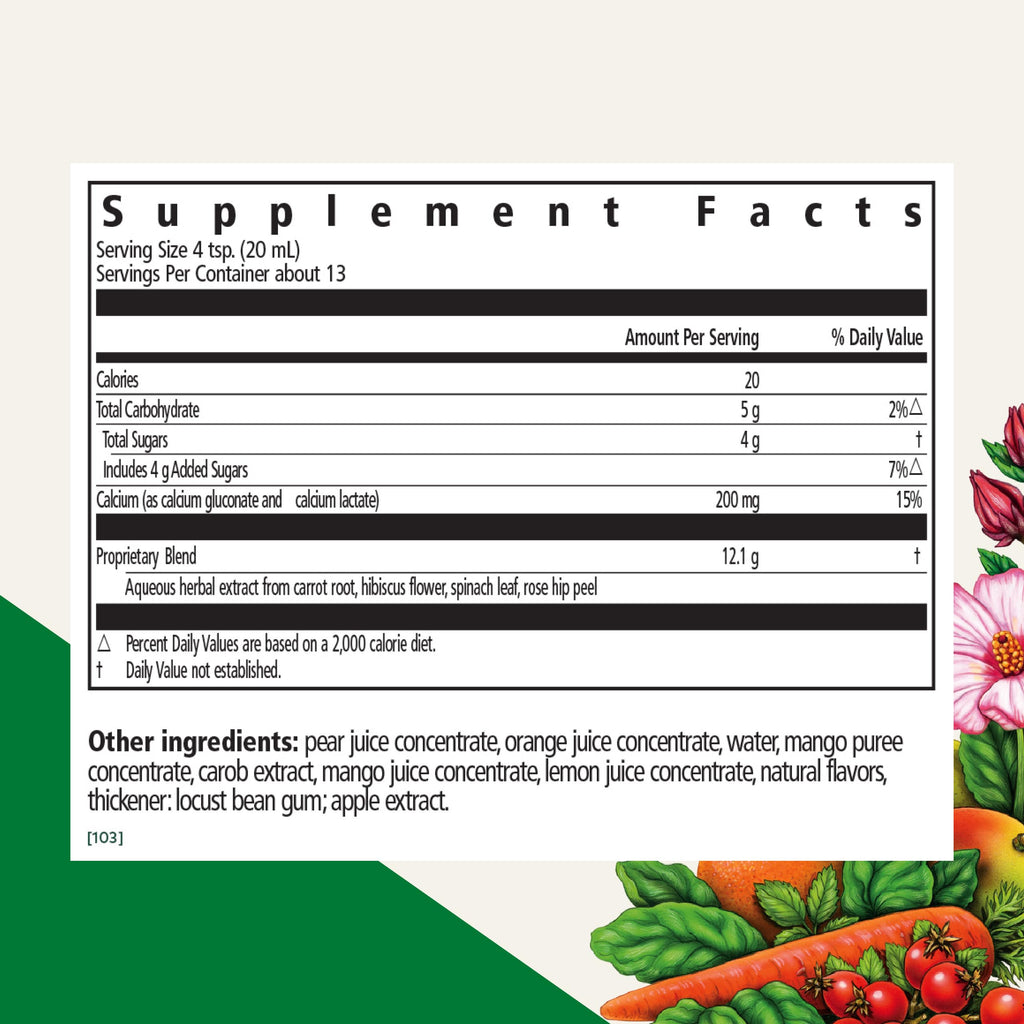 Floradix Calcium Liquid Supplement - 8.5 fl oz - Supports Strong Bones & Teeth - Vegan, Non-GMO