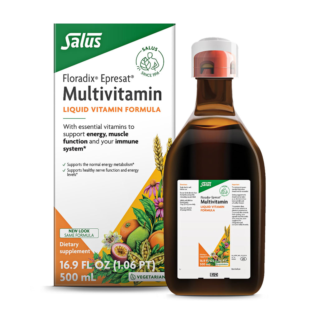 Floradix Epresat Adult Liquid Multivitamin – Herbal, Vegetarian, Non-GMO Support for Daily Energy & Liver Health | 16.9 fl oz