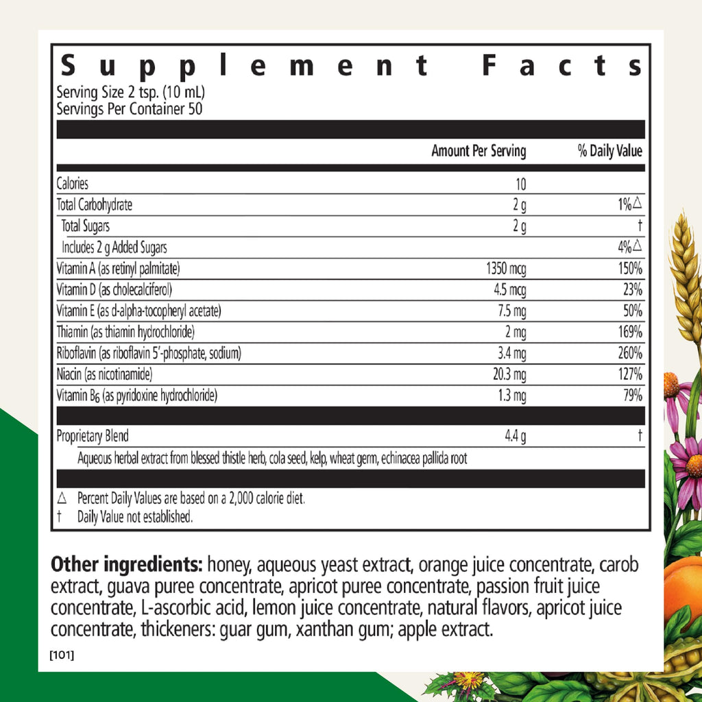 Floradix Epresat Adult Liquid Multivitamin – Herbal, Vegetarian, Non-GMO Support for Daily Energy & Liver Health | 16.9 fl oz