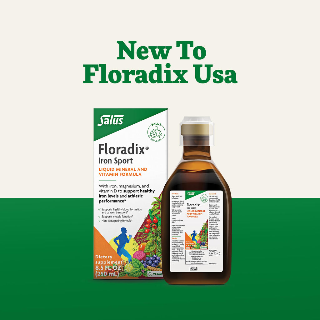 Floradix Iron Sport – Liquid Iron for Athletes | Vegan & Non-GMO | 8.5 fl oz
