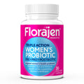Florajen Women's Complete 3-in-1 Prebiotic Probiotic Postbiotic – Fast Digestive & Immune Support (Gluten-Free, Vegan, Non-GMO) – 30-Count
