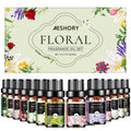 Floral Essential Oils Set - 14 Pcs for Diffusers, Aromatherapy & Candle Making | Lavender, Rose, Jasmine