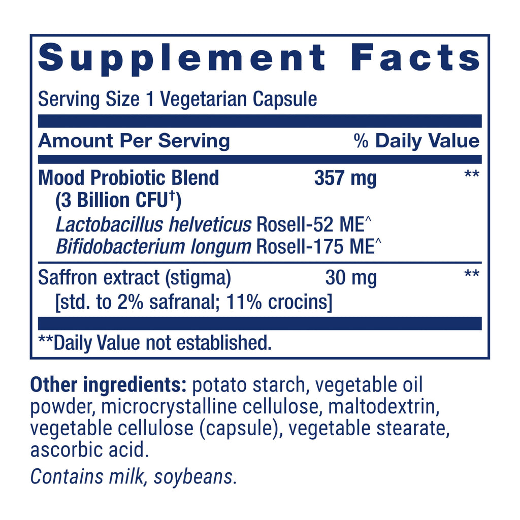 Life Extension FLORASSIST Probiotic Mood Improve – 30 Vegetarian Capsules | Non-GMO, Gluten-Free