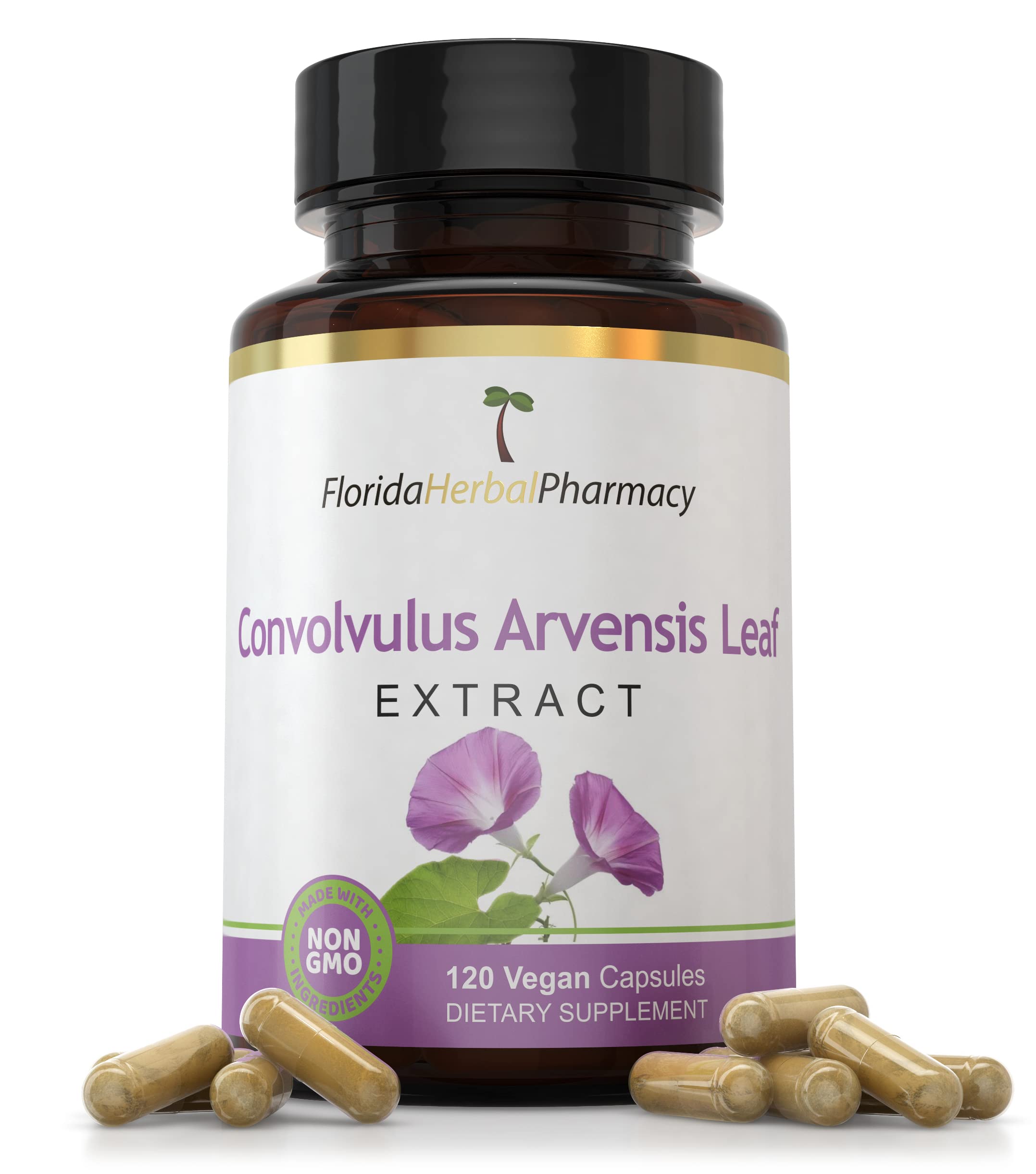 Florida Herbal Pharmacy | Convolvulus Arvensis Leaf Extract Capsules 10:1 (120 Capsules) - 500 mg per Capsule, 1000 mg Serving