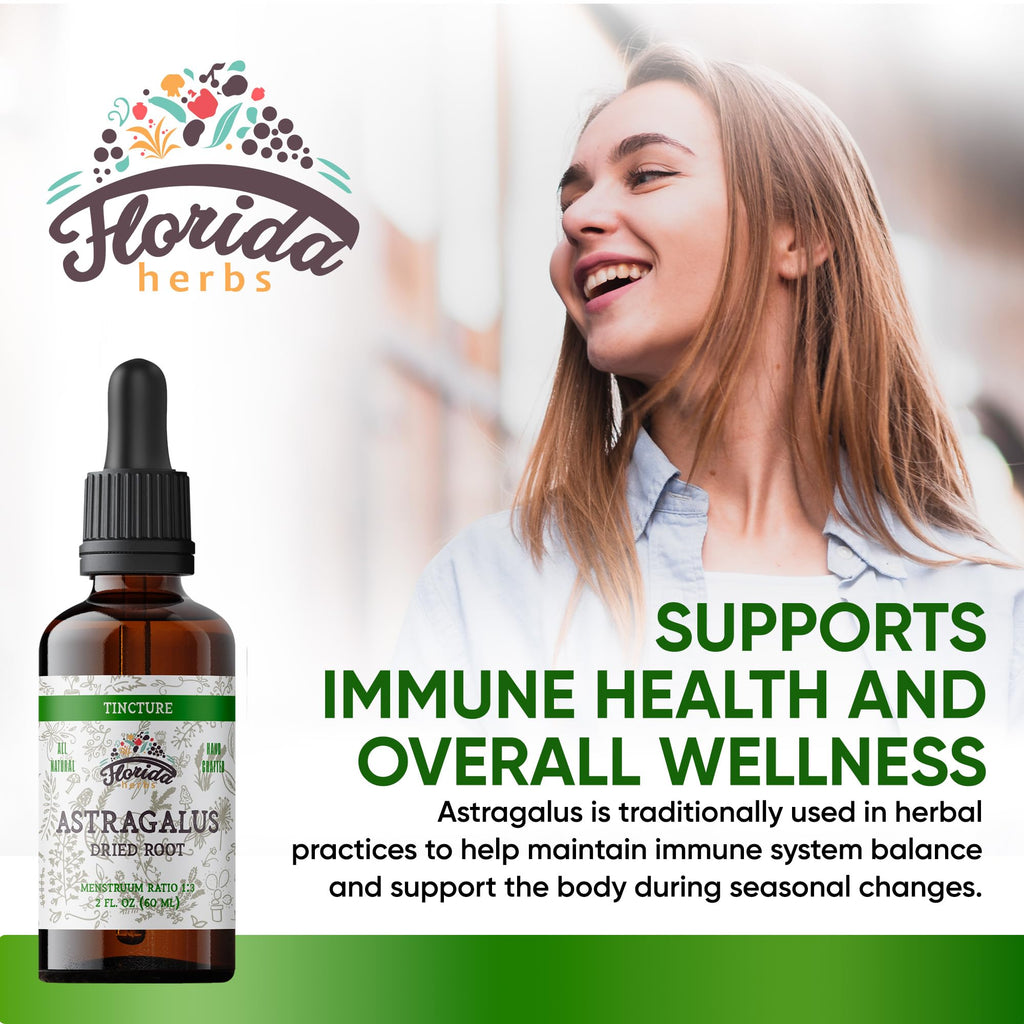 Organic Astragalus Tincture (Non-GMO) 700 mg - Florida Herbs, 2 oz Pack of 2