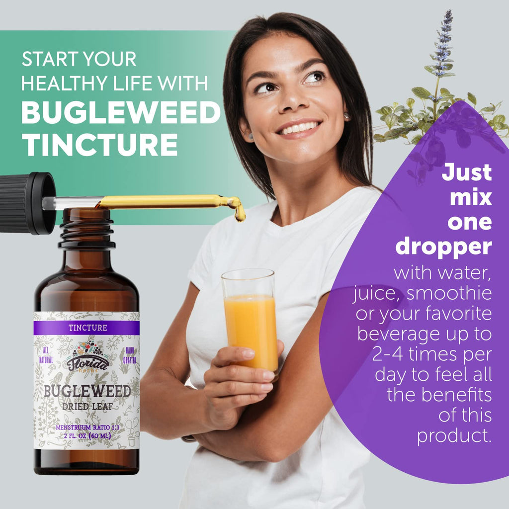 Bugleweed Tincture - Organic Florida Herbs, 2 oz (700 mg) - Non-GMO