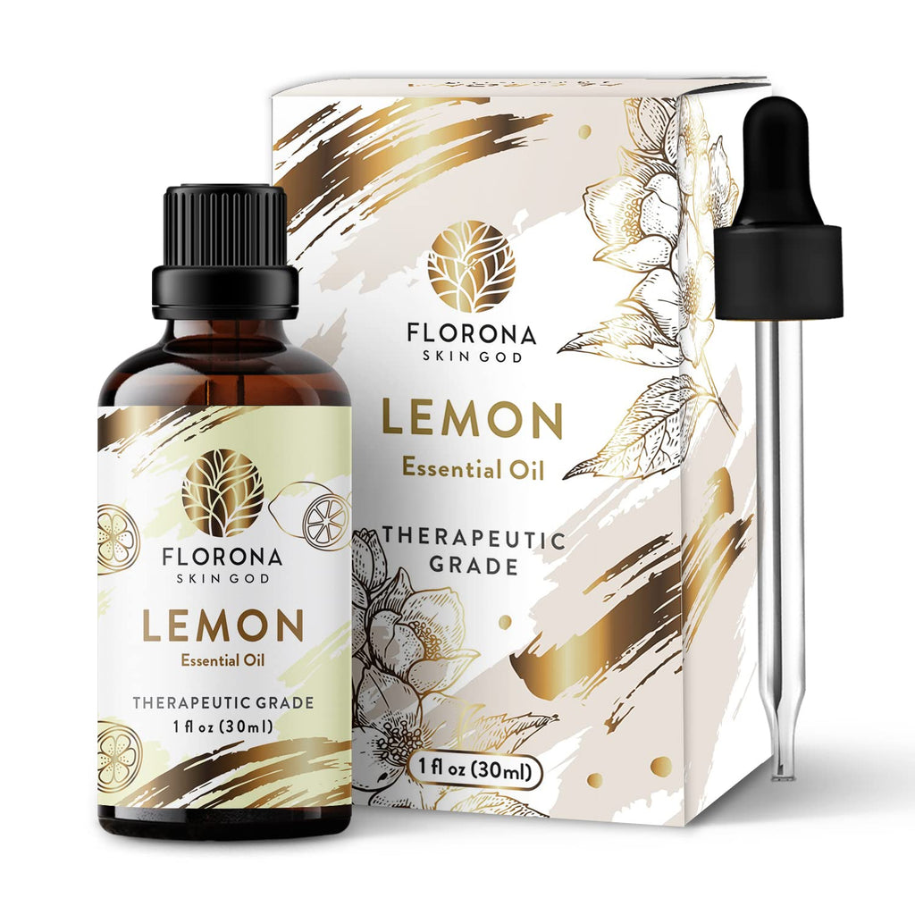 Florona Lemon Essential Oil – 100% Pure & Natural, 1 fl oz | Aromatherapy, Skincare & DIY