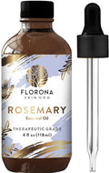 Florona Rosemary Essential Oil - 100% Pure & Natural, 4 oz | Hair & Skin Care, Aromatherapy