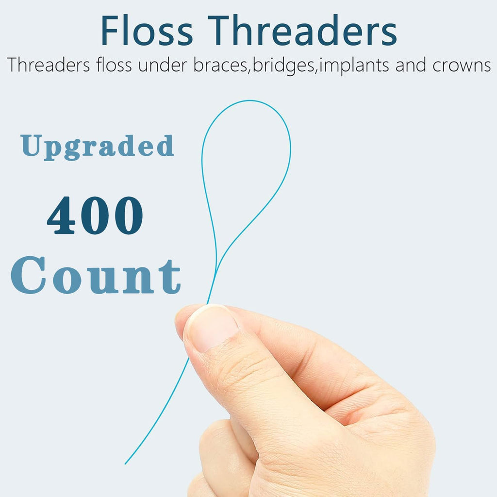 Dental Floss Threaders for Braces & Bridges - 400PCS (4 Pack)