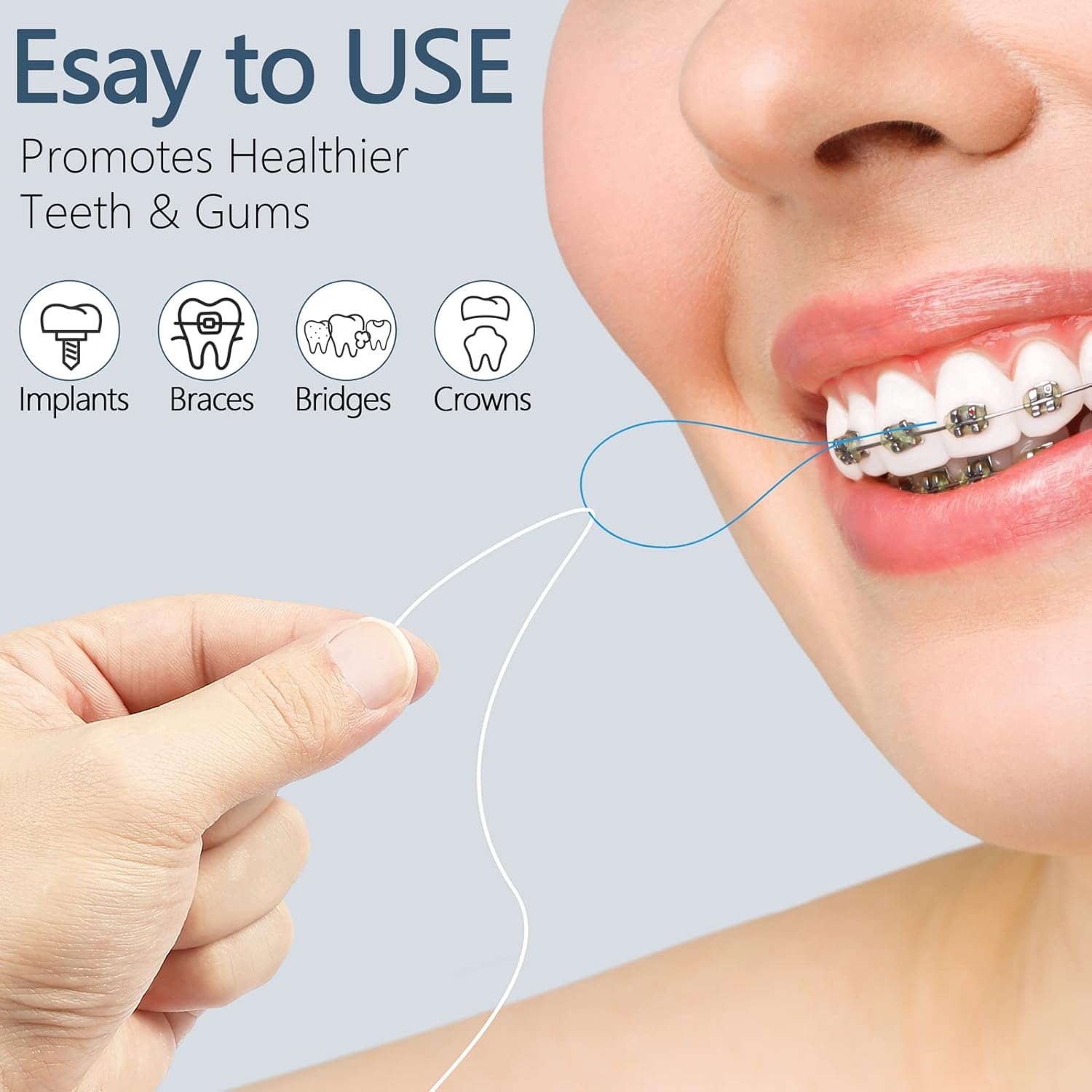 Dental Floss Threaders for Braces & Bridges - 400PCS (4 Pack)