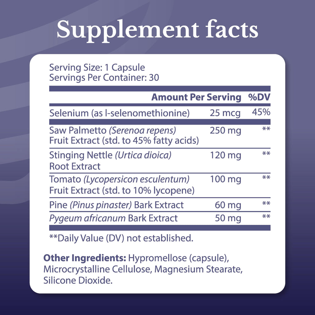 Flow Active Prostate Health for Men – Saw Palmetto, Pine Bark & Selenium | 30 Capsules | NATION HEALTH MD