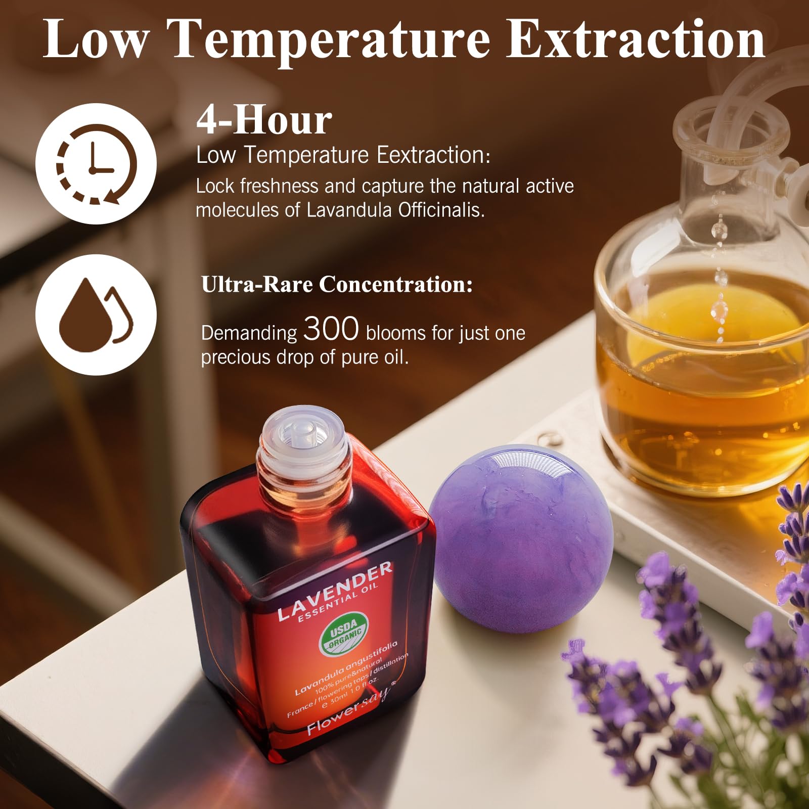 Flower Say Lavender Essential Oil 30ml | 100% Pure & USDA Organic