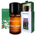 FLOWERSAY Clary Sage Essential Oil 0.34oz - 100% Pure Undiluted Therapeutic Grade