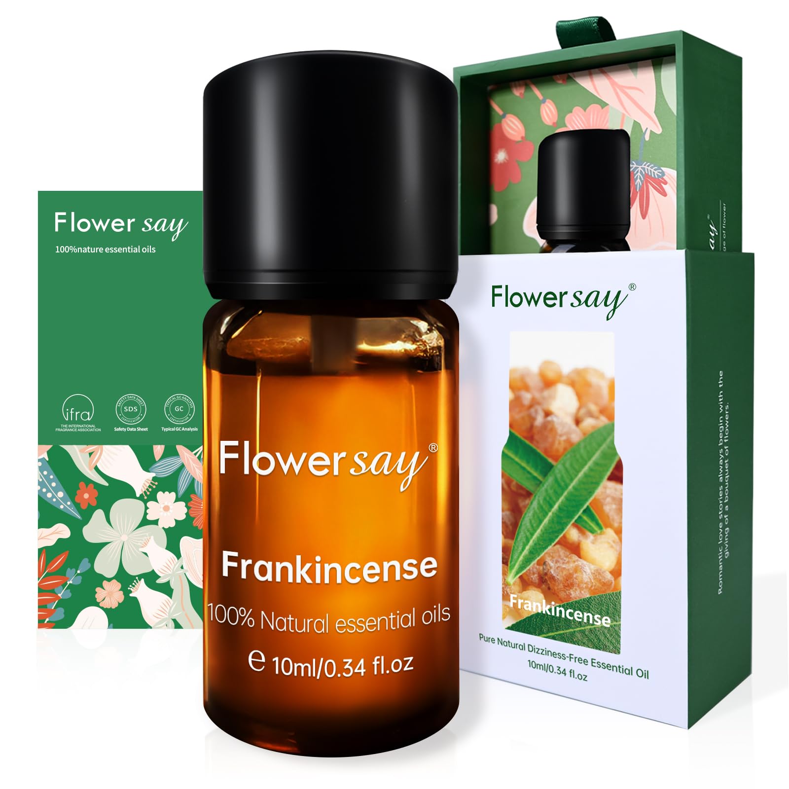 FLOWERSAY Frankincense Essential Oil 100% Pure & Natural – 10ml
