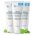 Fluoride-Free Neem Toothpaste with Mint for Adults & Kids – Vegan, Gluten & SLS Free | 4.23 oz (120 g) Pack of 3 by M3