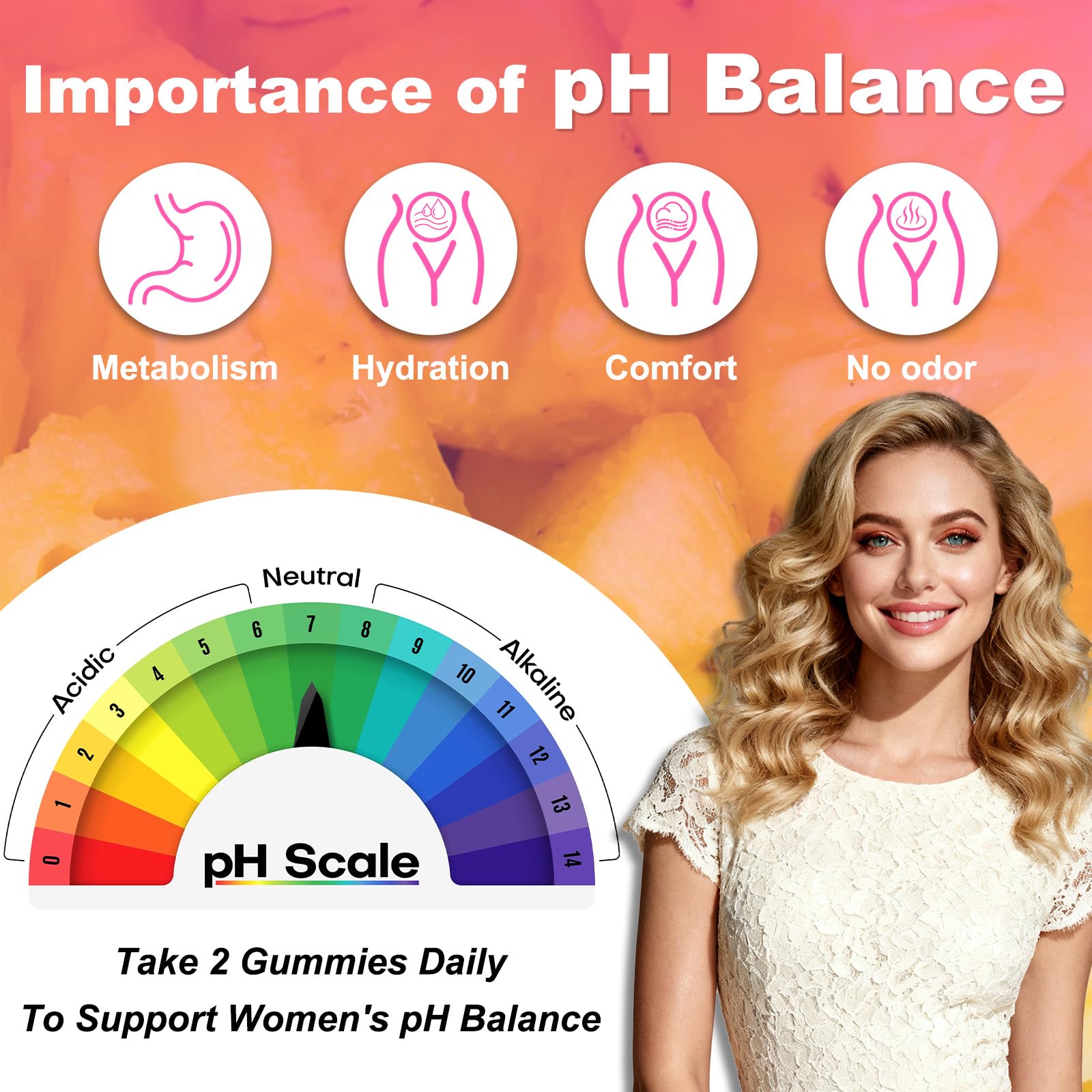 Flyrocer Feminine Balance Gummies – PH Balance & Vaginal Flora Support (60 Count) – Vegan