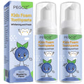 Foam Toothpaste for Kids – Blueberry, 2 Pack, Low Fluoride, U‑Shaped Brush