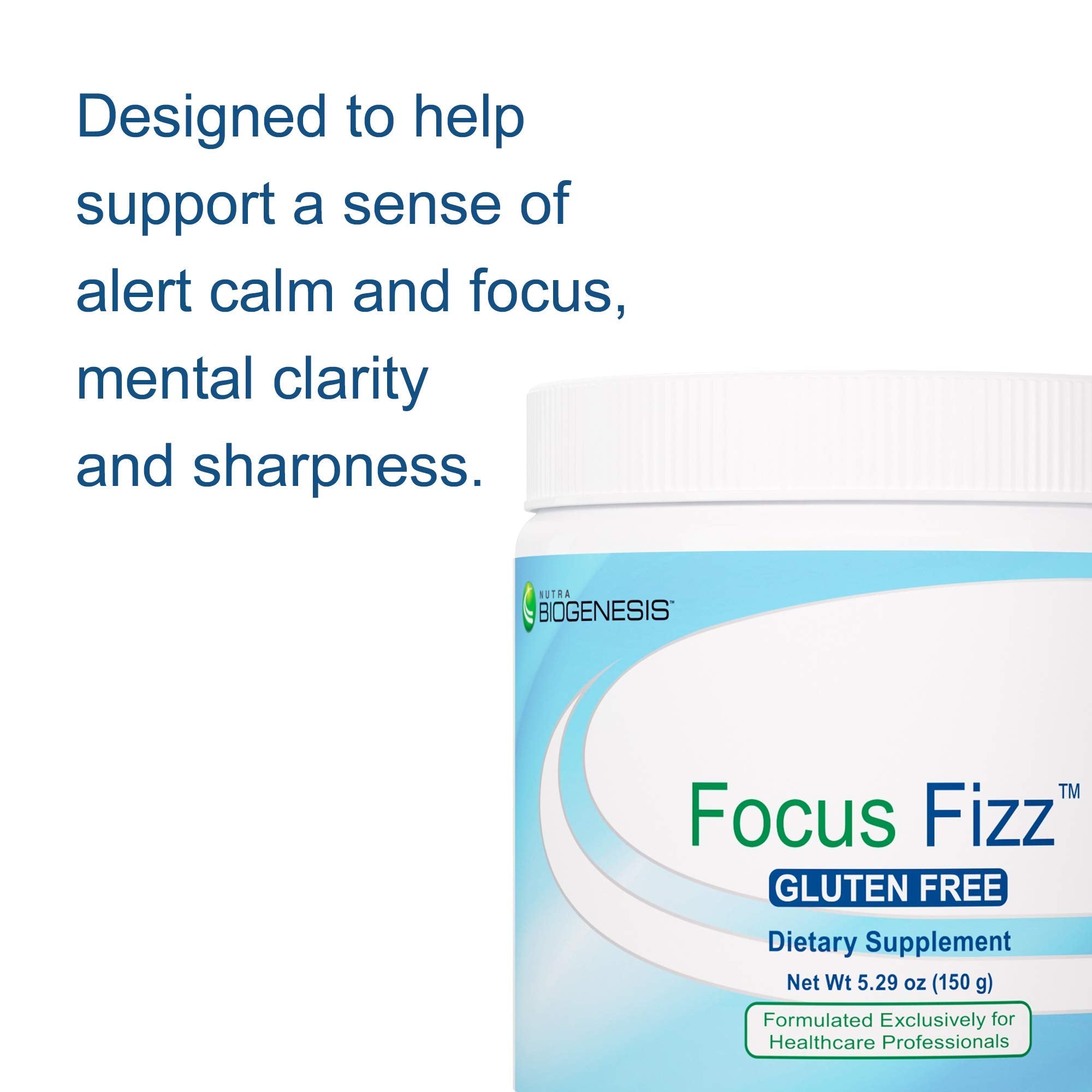 Nutra Biogenesis Focus Fizz – GABA L-Theanine Powder for Calm Focus