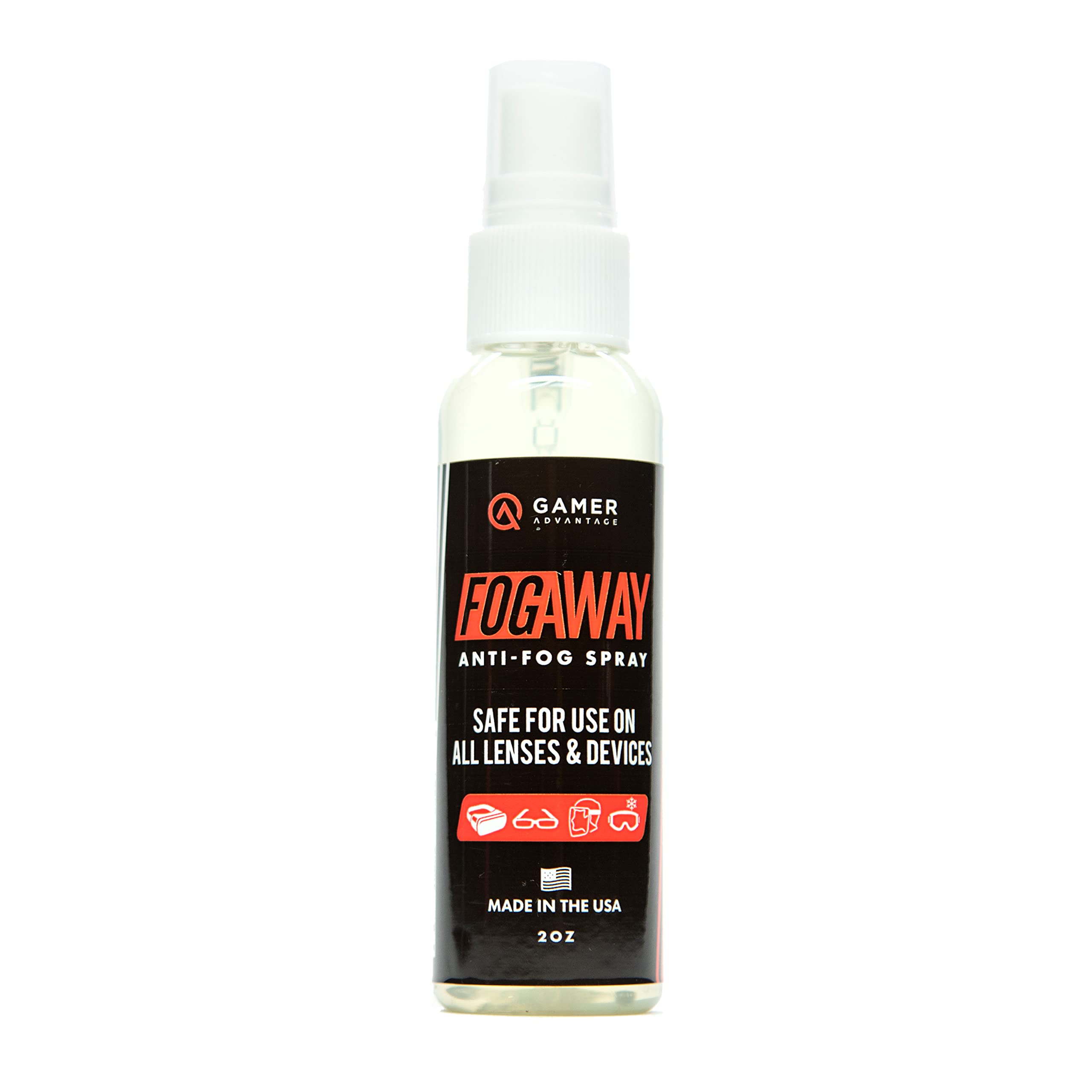 Gamer Advantage FogAway - Anti-Fog Spray for Goggles, Glasses & Electronics (2 oz)