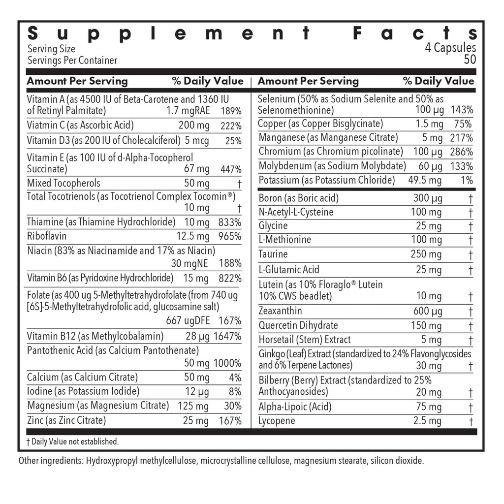 Allergy Research Group OcuDyne II - 200 Capsules | Eye Health Support