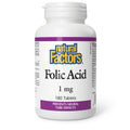Folic Acid 1mg (180 Tablets) – Natural Factors | Vitamin B9 Supplement