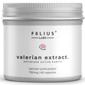 FOLIUS LABS Valerian Root 4:1 Extract Capsules 750mg – 60 Capsules | Gluten Free, Non-GMO, Optimized Active Purity, 4X Concentration