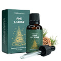 Folkulture Christmas Essential Oil for Diffuser | Pine & Cedarwood Fragrance Oil – 1.01 Fl Oz with Dropper | Aromatherapy Oils, Diffuser Oil Blends | Gift for Women