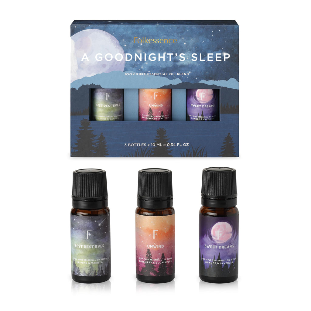 Folkulture Essential Oils for Diffuser – 3-Piece Fragrance Oil Set (Rosemary, Eucalyptus, Lavender)