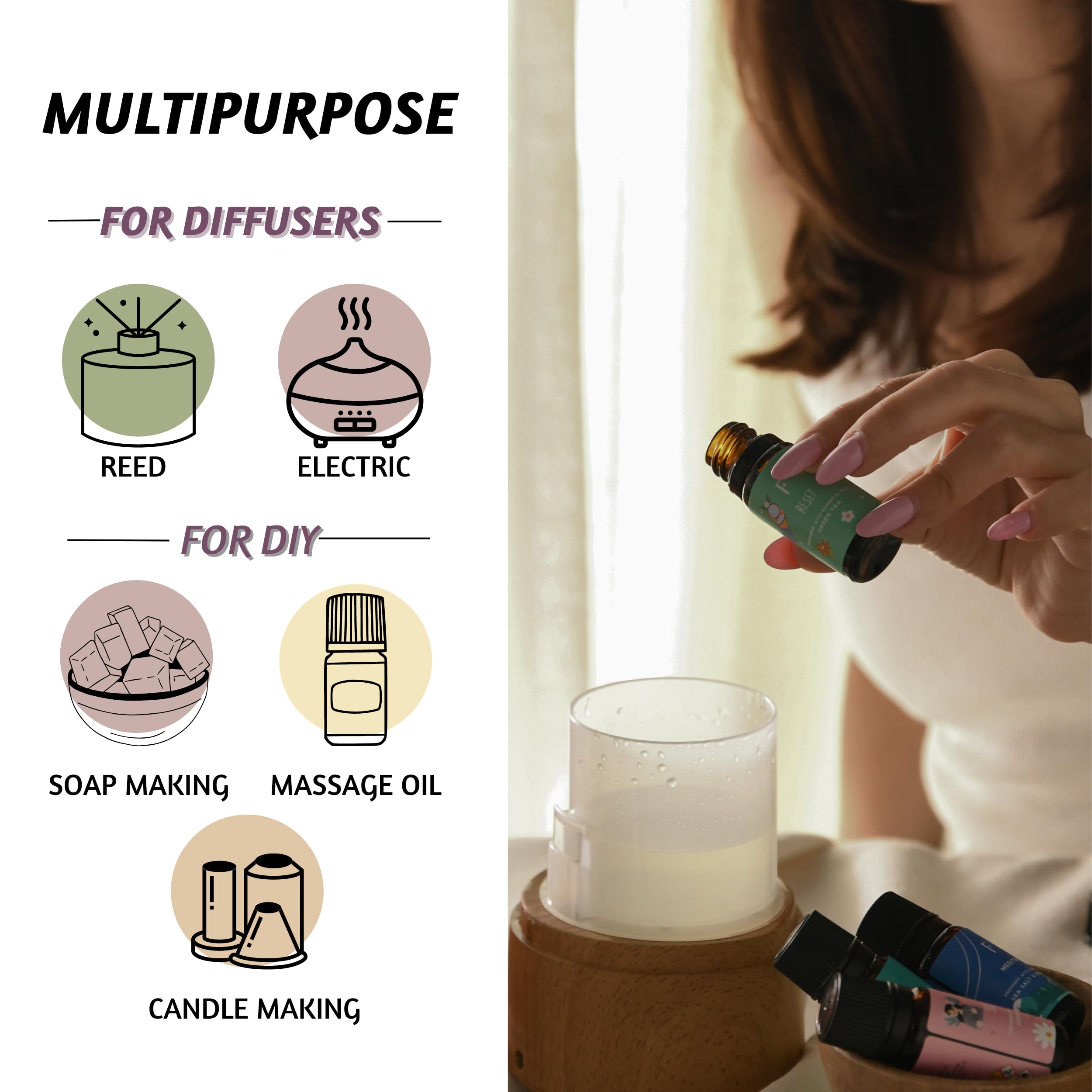 Folkulture Fall Essential Oils Set - 6 Diffuser Oils, Vanilla Pumpkin Spice | 60 ml
