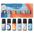 Folkulture Essential Oils for Home – Set of 6 Diffuser Oils (0.34 fl oz each) Beach Collection