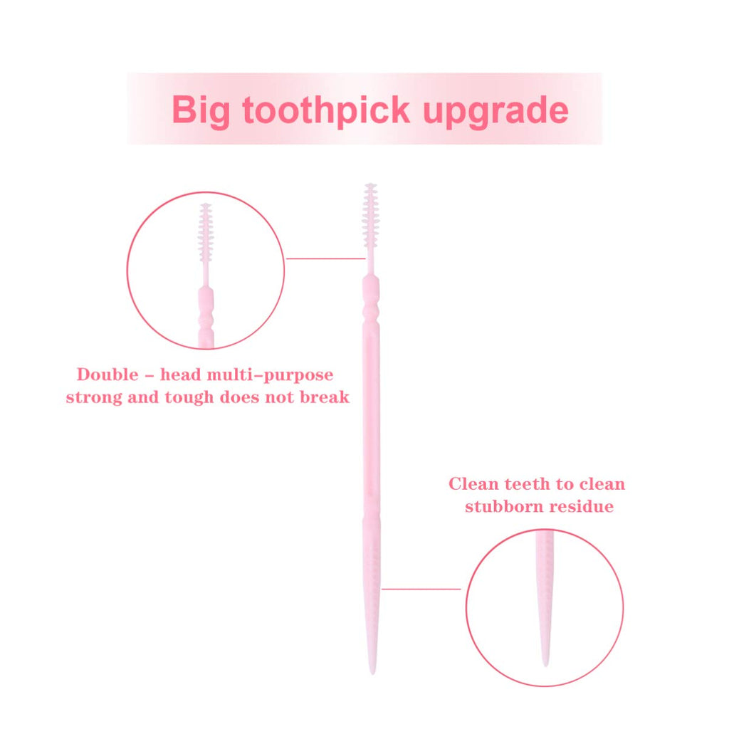 FOMIYES Floss Picks: 1000pcs Disposable Double-Ended Toothpicks for Interdental Care