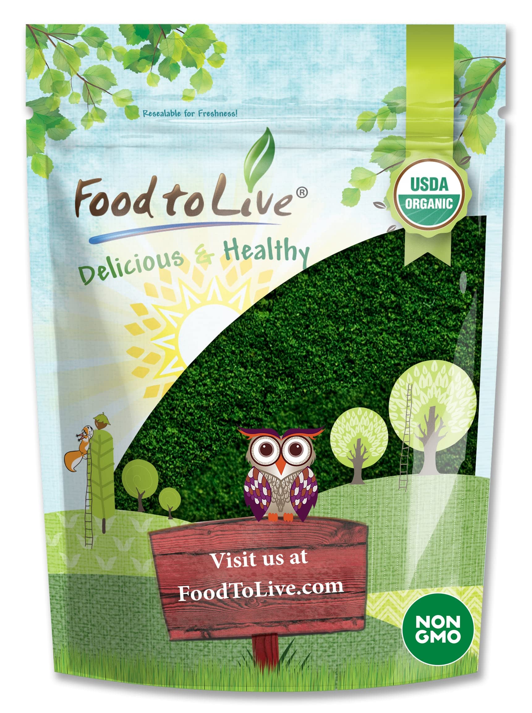 Food to Live Organic Algae Powder Mix - 8 oz, Spirulina & Chlorella 50/50 (Non-GMO, Raw, Vegan)