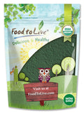 Food to Live Organic Chlorella Powder 8 oz - Non-GMO Kosher Vegan Superfood