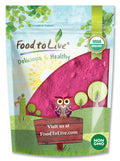 Food to Live Organic Dragon Fruit Powder 2.5 lb – Non-GMO Red Pitaya, Vegan, Maltodextrin