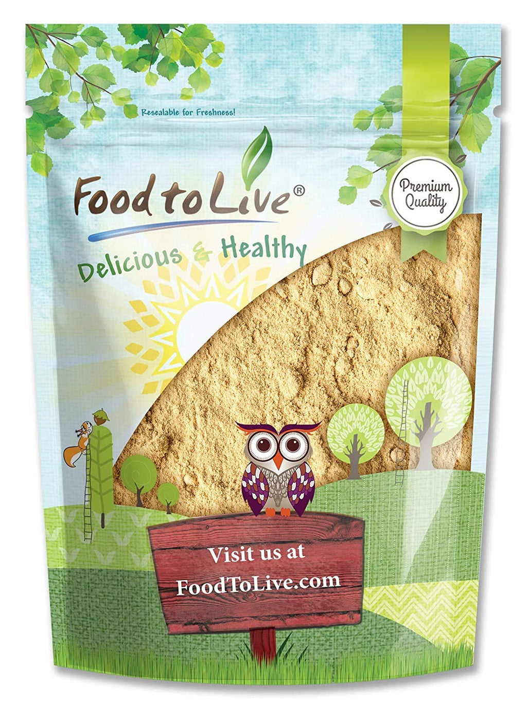 Food to Live Yellow Maca Powder, 2 Pounds – Raw Ground Maca Root, Vegan, Kosher, Keto, Non-Gelatinized, Bulk, Rich in Vitamin C