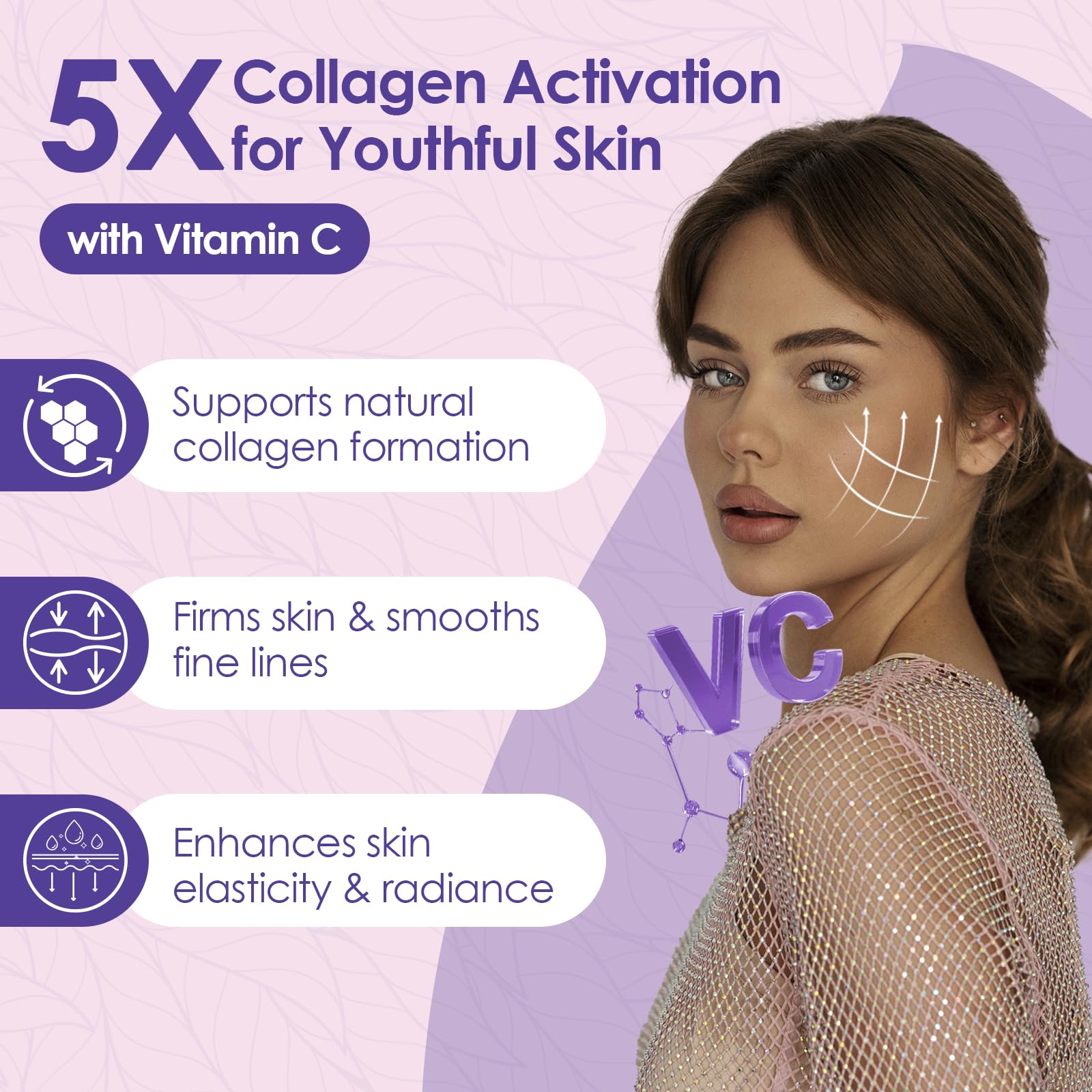 FoodiMed Multi Collagen Peptides Powder - Hydrolyzed Collagen with Vitamin C, Hyaluronic Acid & Biotin – Skin, Hair, Nails, Joint & Anti-Aging Support, 35 Servings
