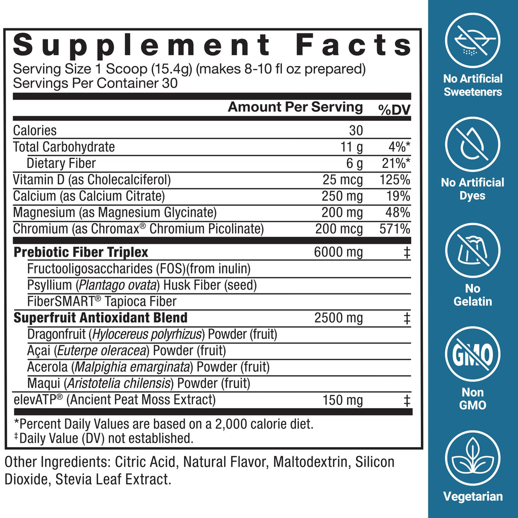 Force Factor Diet Aid Powder – Metabolism Booster, Chromax Chromium, 30 Servings
