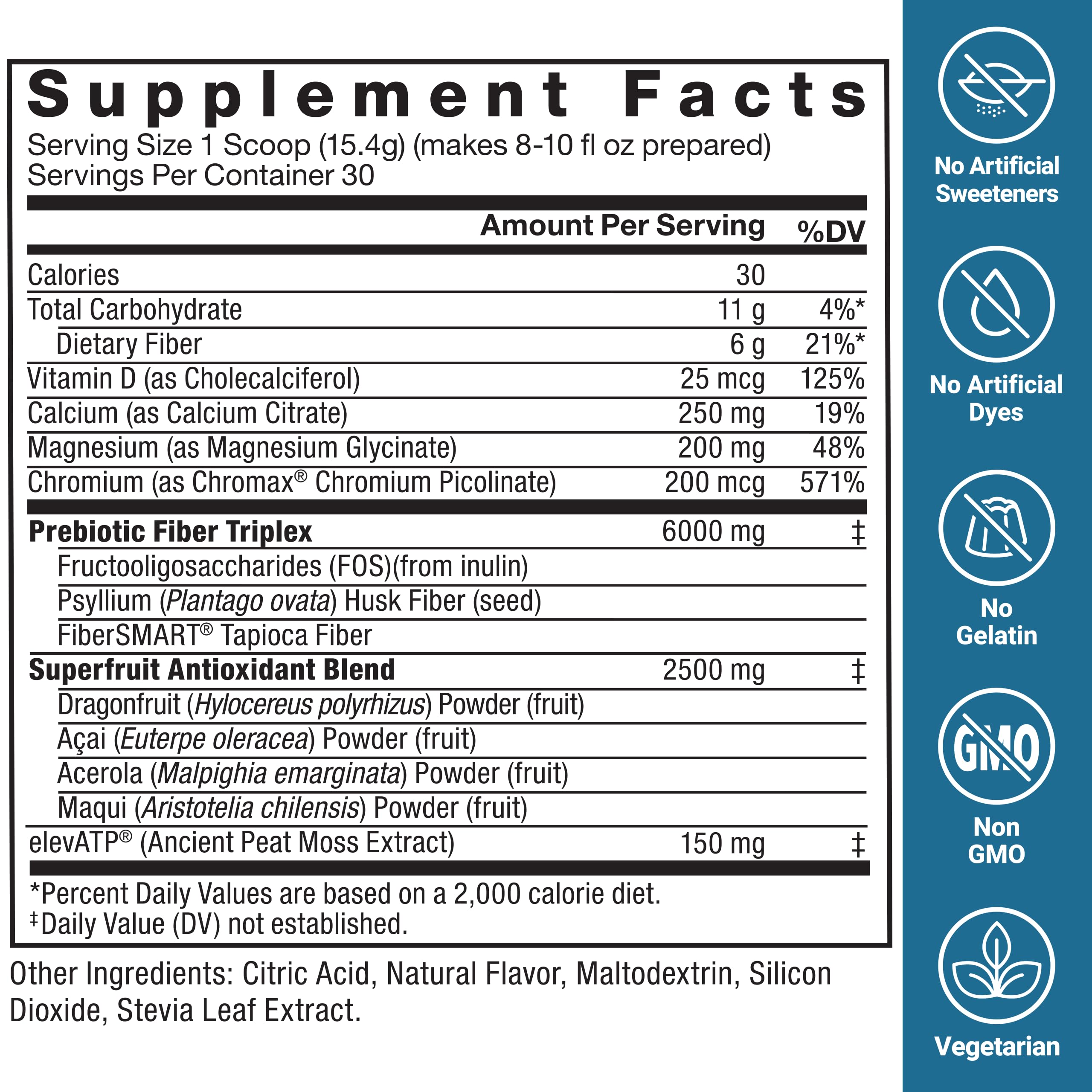Force Factor Diet Aid Powder – Metabolism Booster, Chromax Chromium, 30 Servings