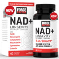 Force Factor NAD+ Longevity Nutrient Complex with Resveratrol, Astaxanthin & Spermidine – 60 Capsules