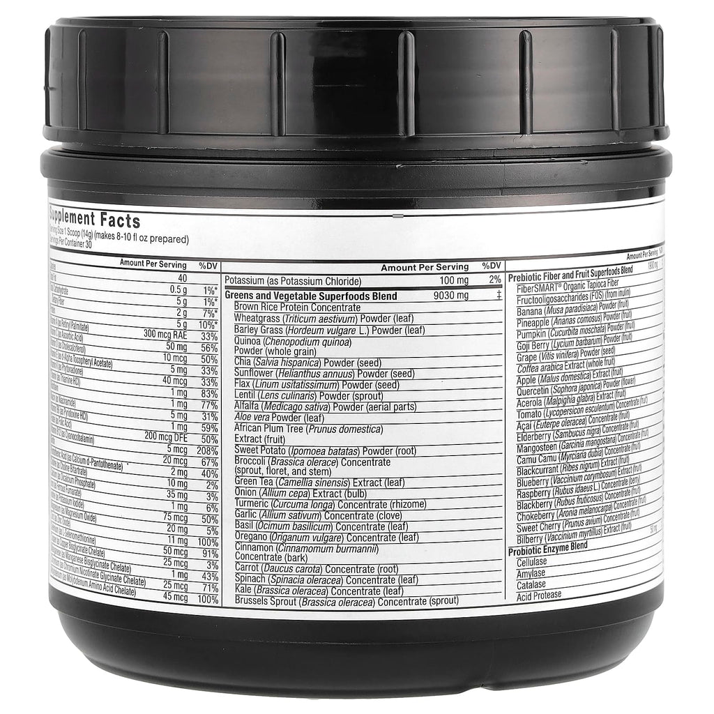 Force Factor Smarter Greens Powder – Digestion, Immunity & Energy, Probiotics & Digestive Enzymes (30 Servings)