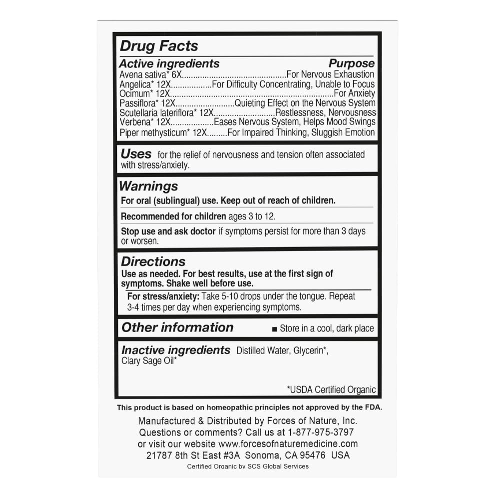 Forces of Nature Calm Mood for Kids - Organic Homeopathic Medicine, 0.34 fl oz