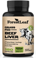 ForestLeaf Grass Fed Beef Liver Capsules - 3000mg per Serving, 180 Caps