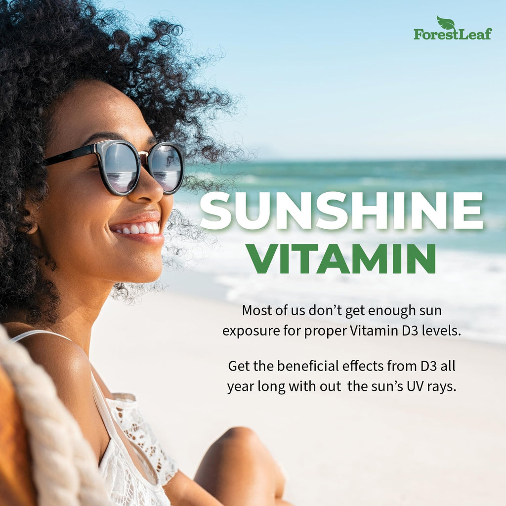ForestLeaf Vitamin D3 50,000 IU – Weekly High Potency D3 (2-Year Supply)