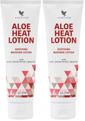 Forever Living Aloe Heat Lotion with Menthol & Eucalyptus – Vegan-Friendly, 4 fl oz (Pack of 2)