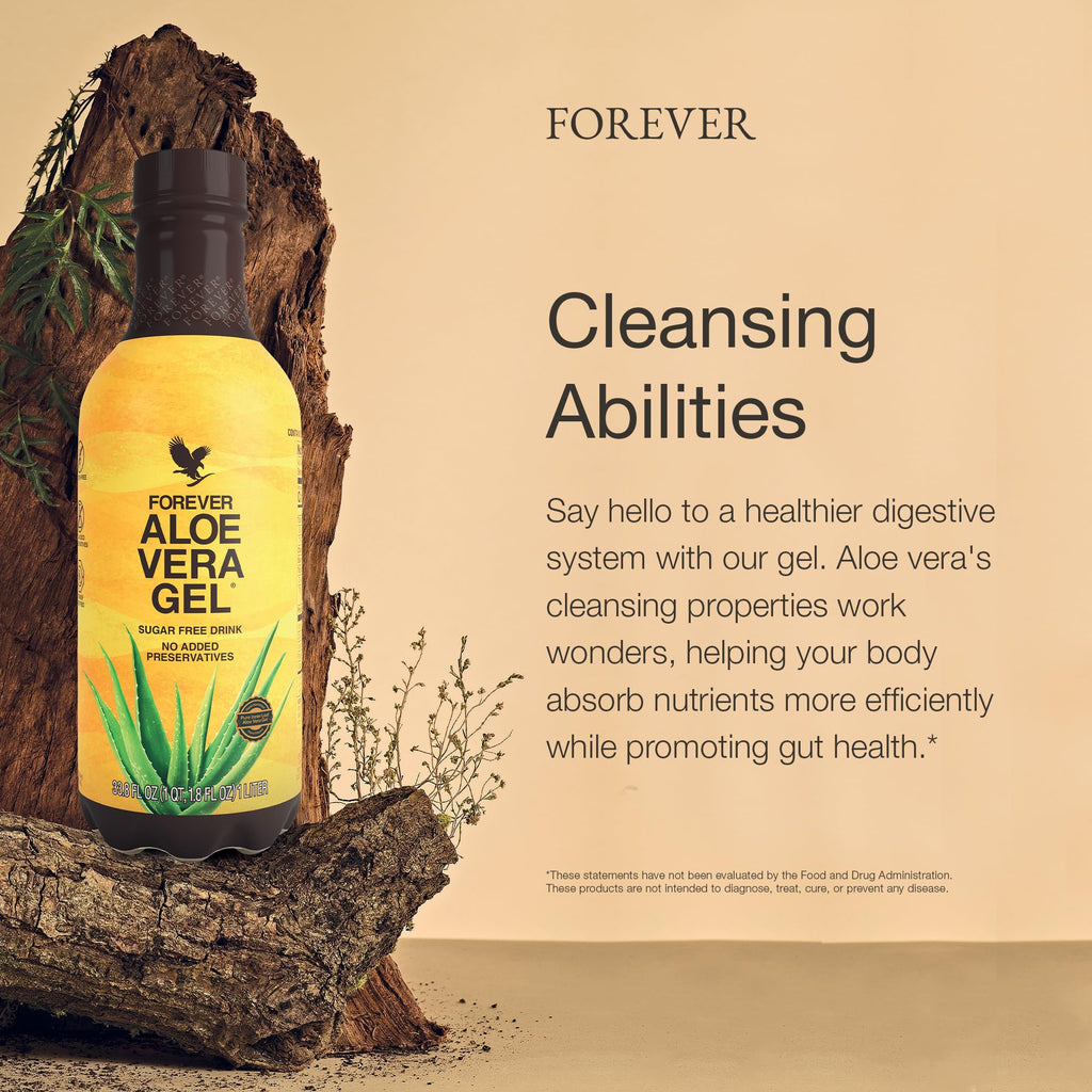 Forever Living Forever Aloe Vera Gel – 99.7% Pure Inner Leaf, Preservative-Free, 2 x 33.8 fl oz