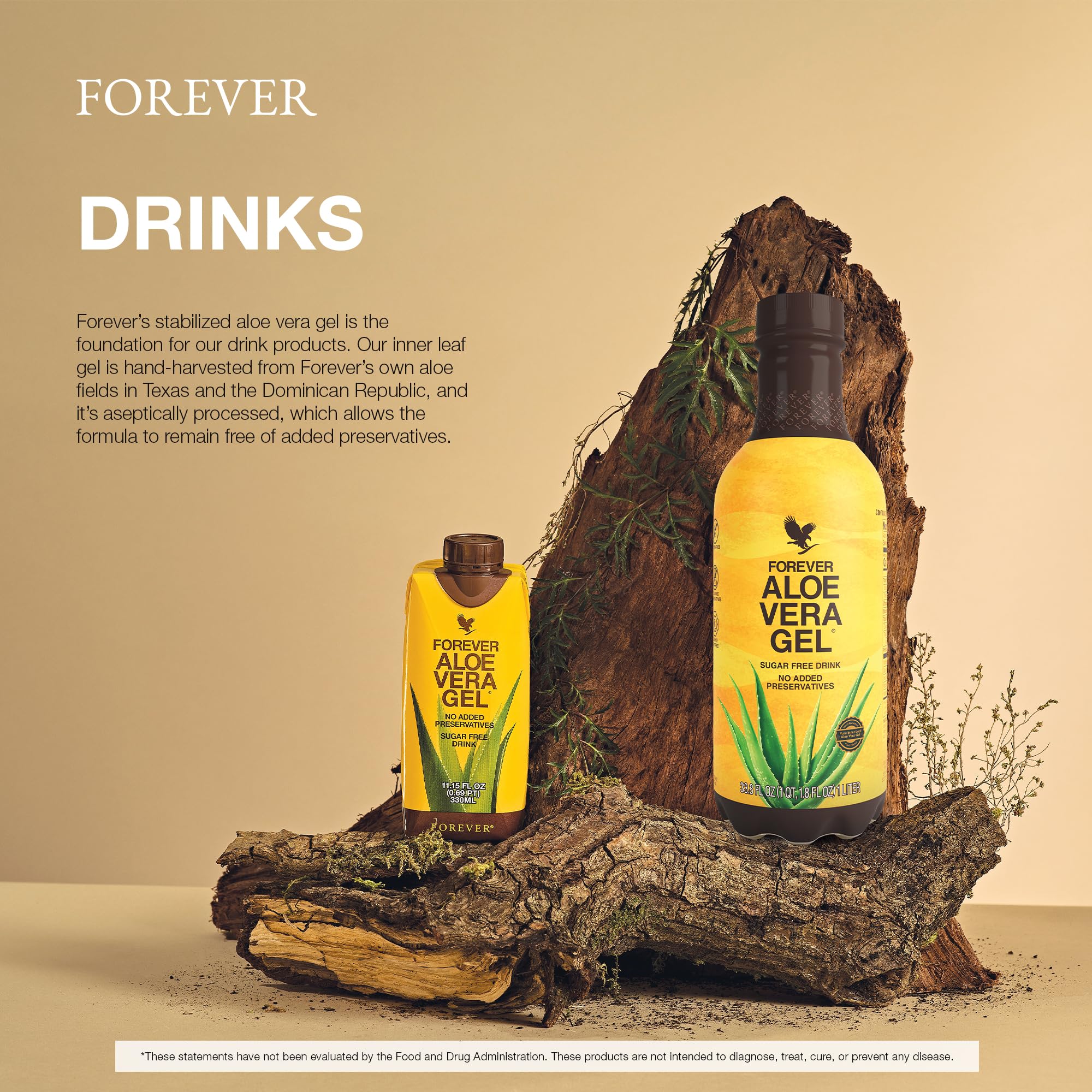 Forever Living Forever Aloe Vera Gel – 99.7% Pure Inner Leaf, Preservative-Free, 2 x 33.8 fl oz