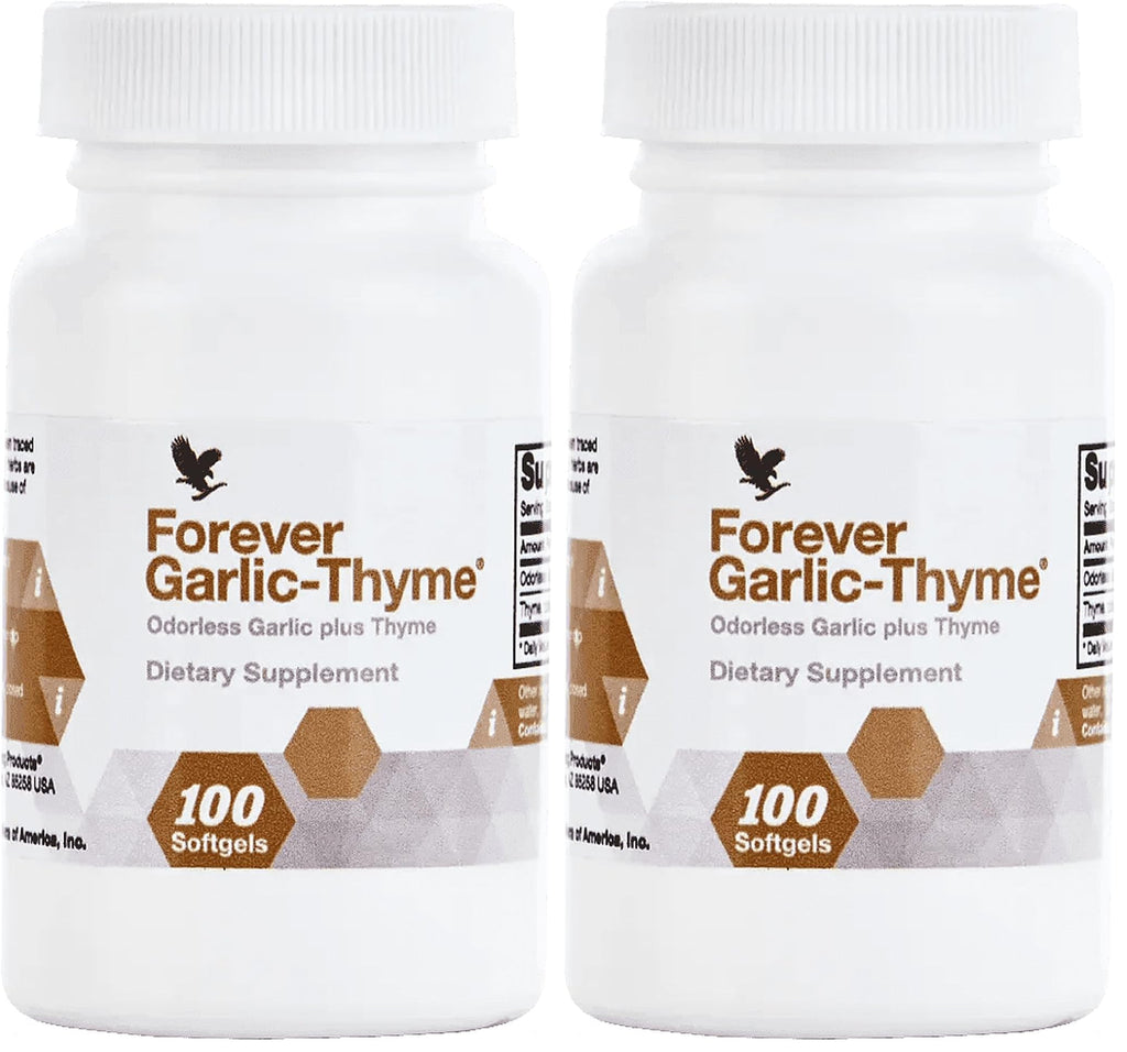 Forever Garlic-Thyme Odorless Softgels – Cardiovascular & Immune Support (Pack of 2)