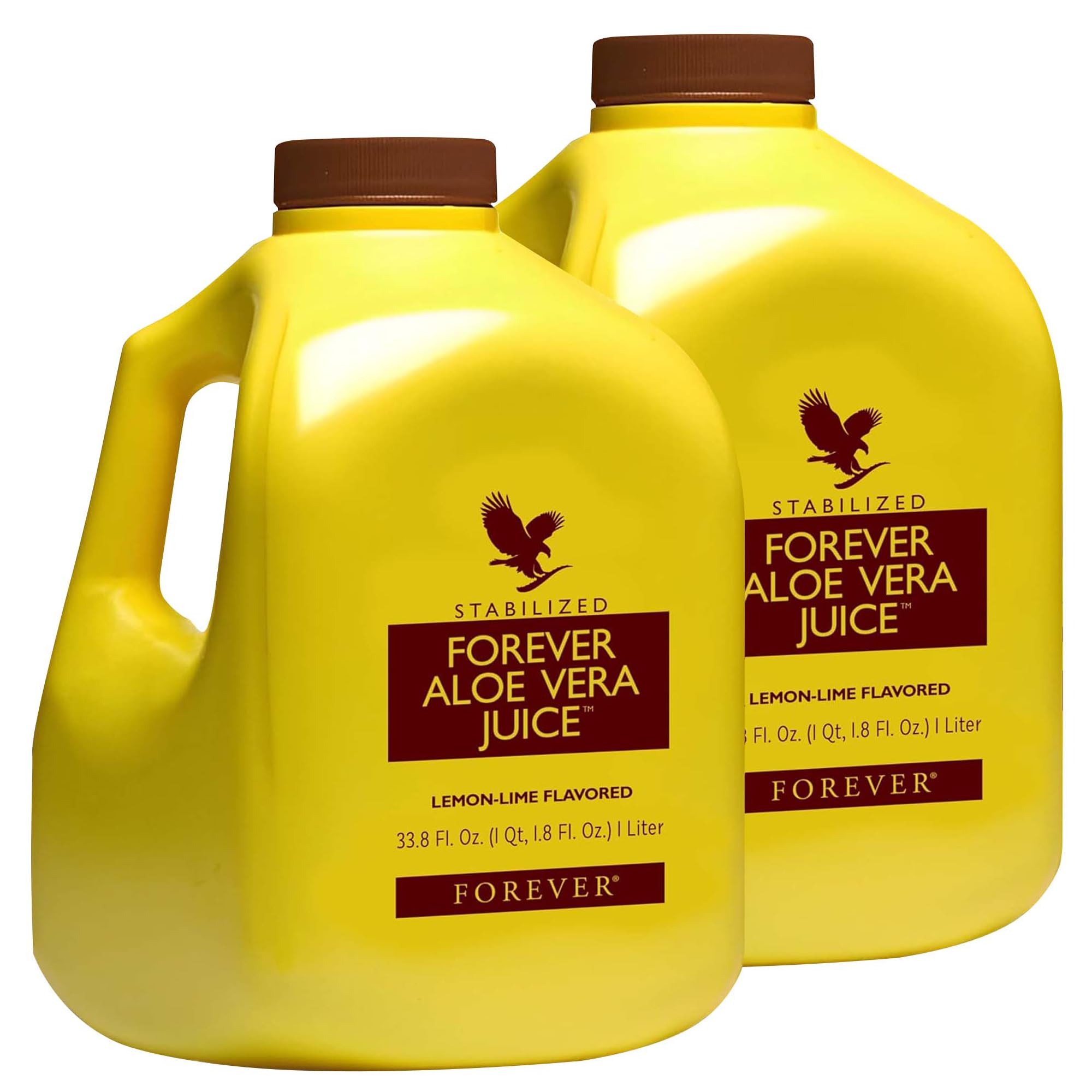 Forever Living Aloe Vera Juice Lemon Lime – Pure Inner Leaf Gel, 1L x2