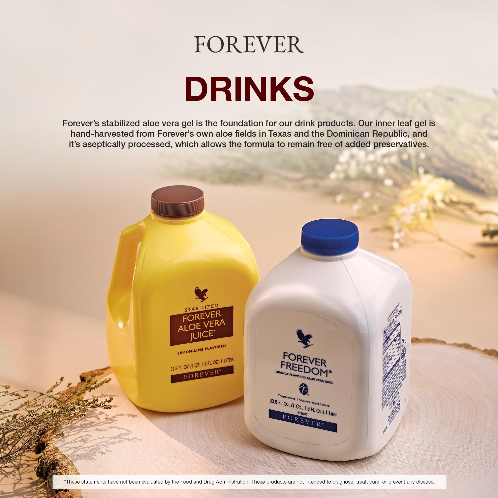 Forever Living Aloe Vera Juice Lemon Lime – Pure Inner Leaf Gel, 1L x2